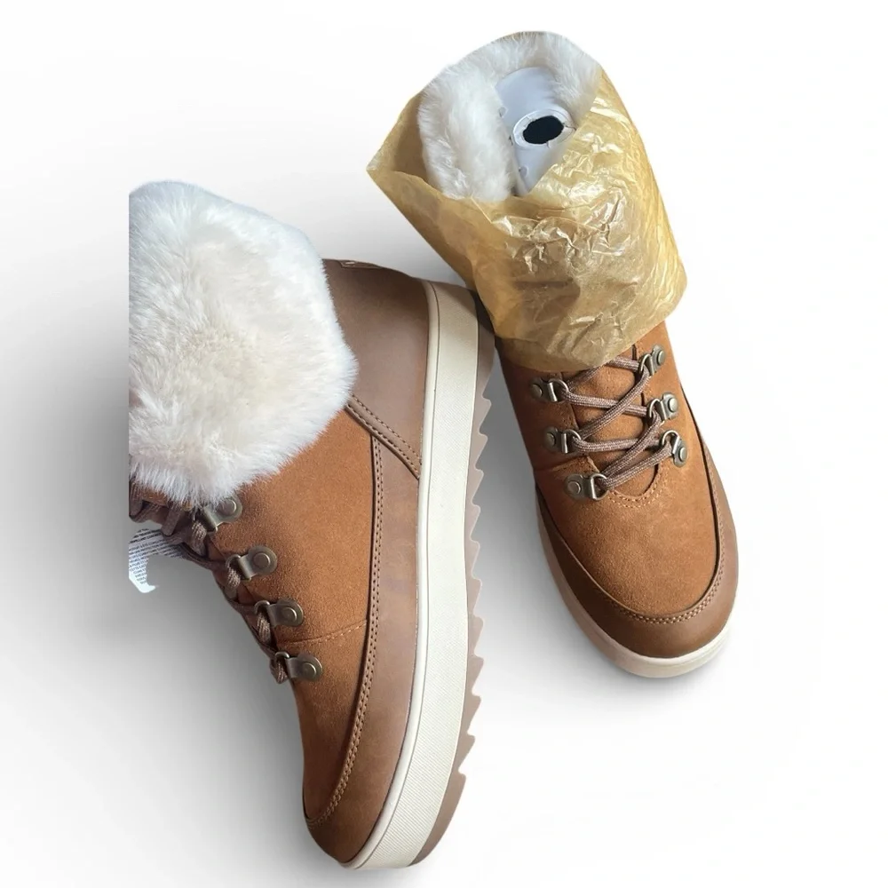 Koolaburra by UGG Tynlee Lace-Up Boots, Brown, Size‎ 8, Brand New